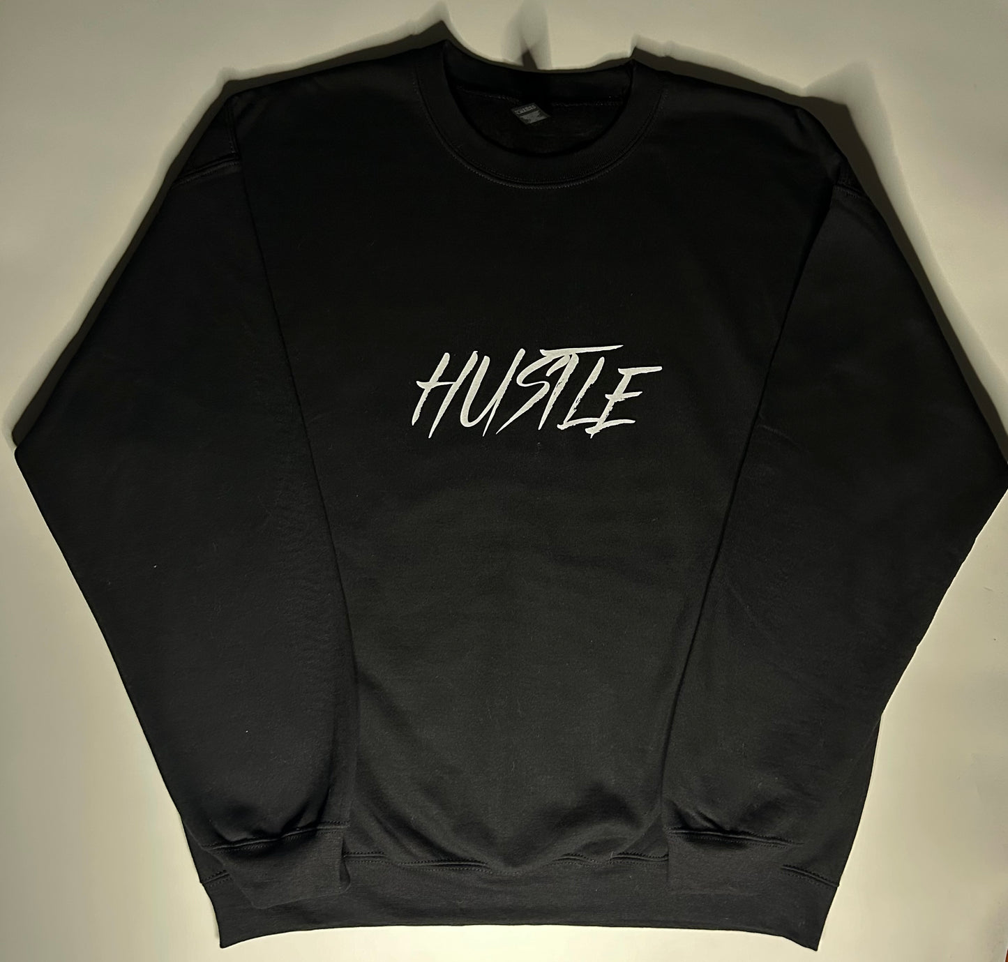 {Black} Hustle Crewneck